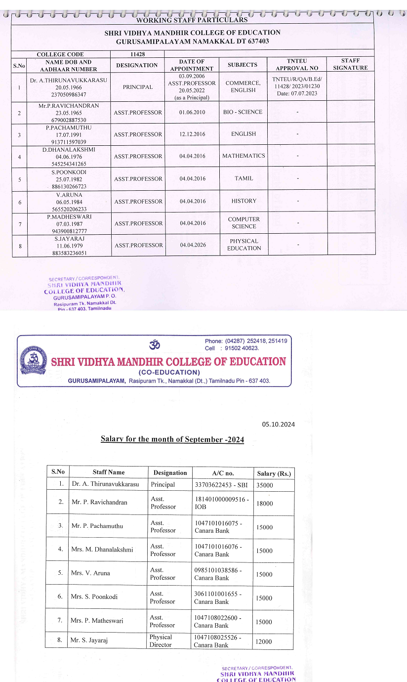 Faculty Details